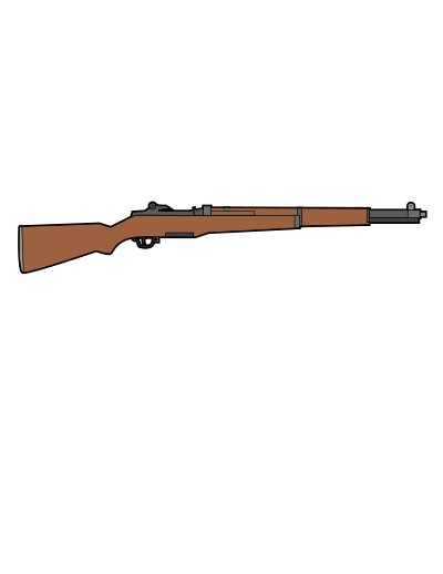 M-1 Garand rifle clipart
