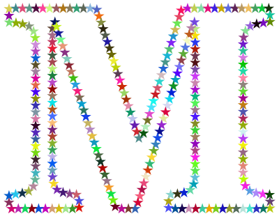 M Stars clipart