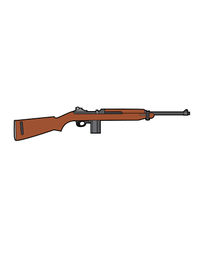 M1 Carbine rifle clipart