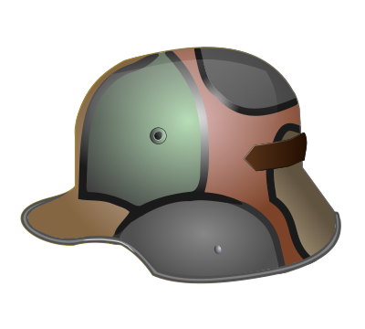 M1916 German WW1 Camo Helmet clipart