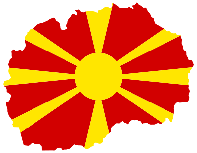 Macedonia Map Flag clipart