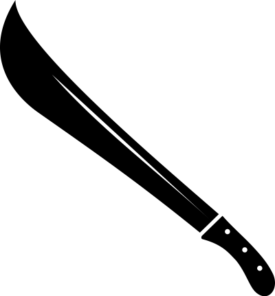Machete silhouette clipart