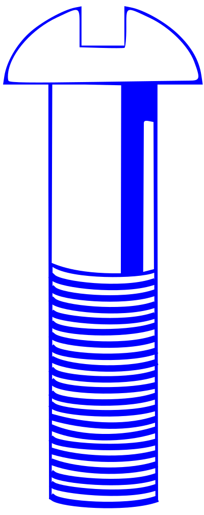 Machine Screw - Blue clipart