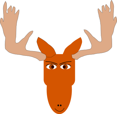 Mad moose clipart