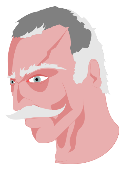 Mad old man clipart