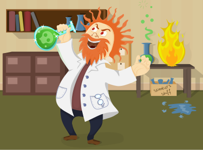 Mad scientist clipart