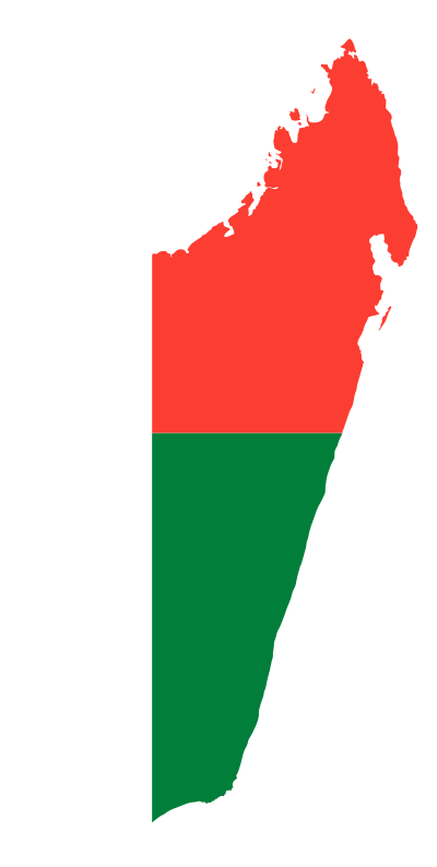 Madagascar Flag Map clipart