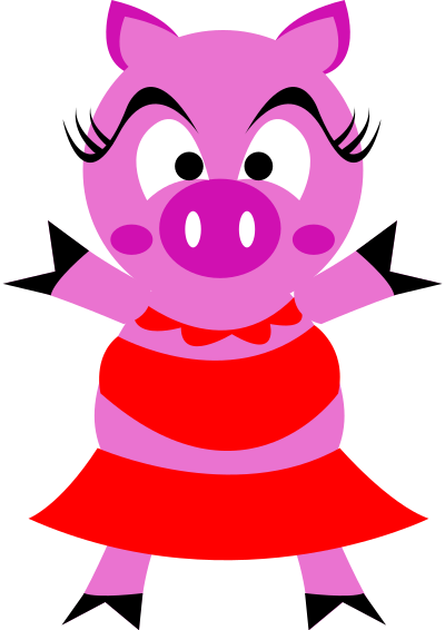 Madame pig clipart
