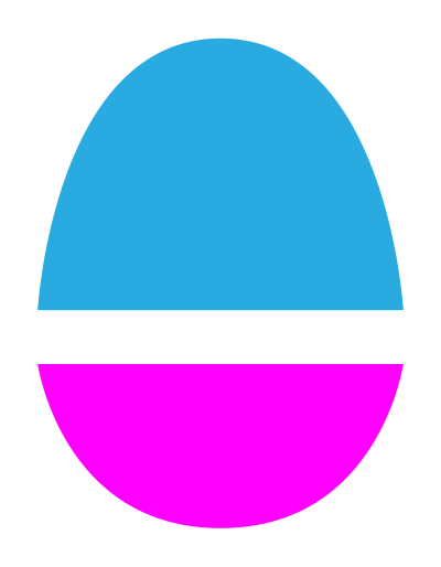 Magenta and blue egg. clipart
