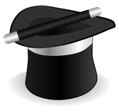 Magic Hat and Wand clipart