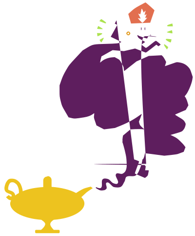 Magic Lantern Genie clipart