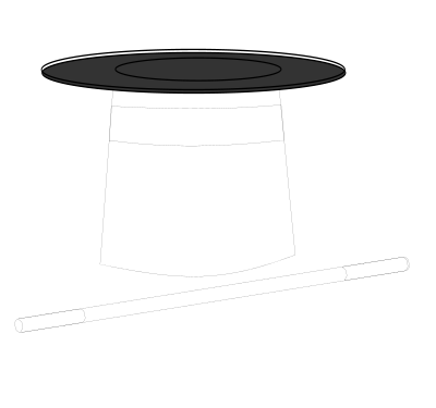 Magic top hat clipart