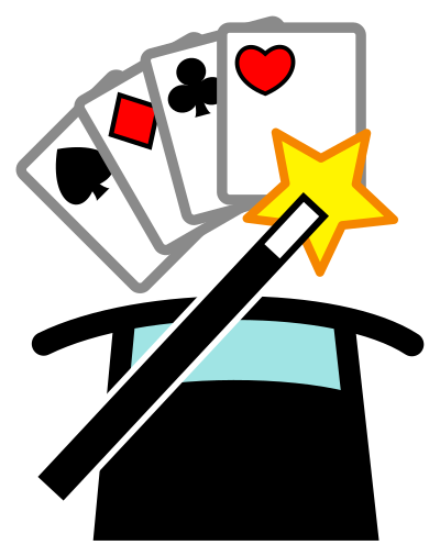 Magic Top Hat Cards clipart