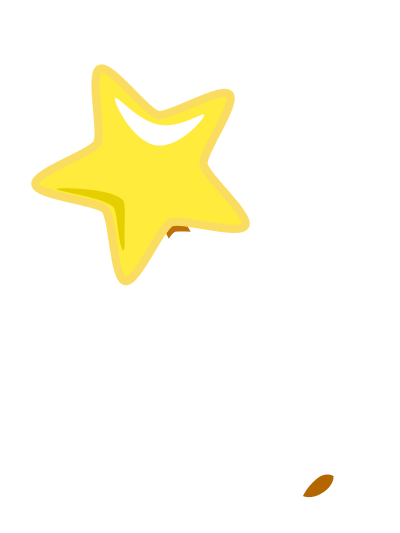 Magic wand cartoon style clipart