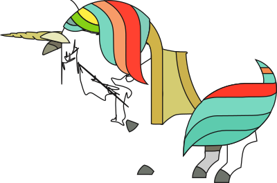 Magical rainbow unicorn clipart