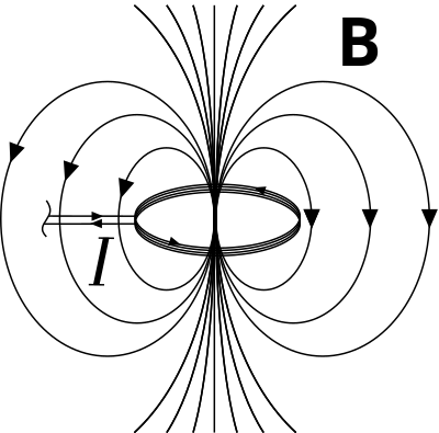 Magnetic Field due to Current Loop clipart