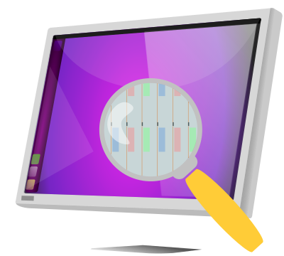 Magnified LCD clipart
