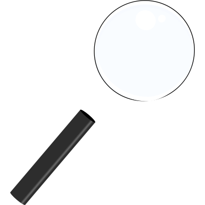 Magnifying Glass with Transparent Glass clipart