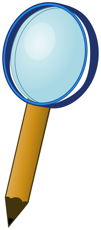 Magnifying-Pencil clipart