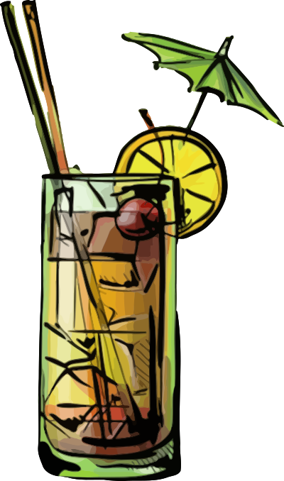 Mai tai cocktail clipart