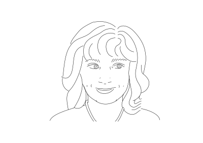Maid smiling to onself clipart