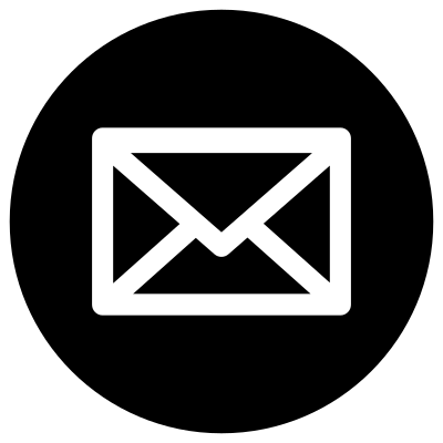 Mail Icon - White on Black clipart