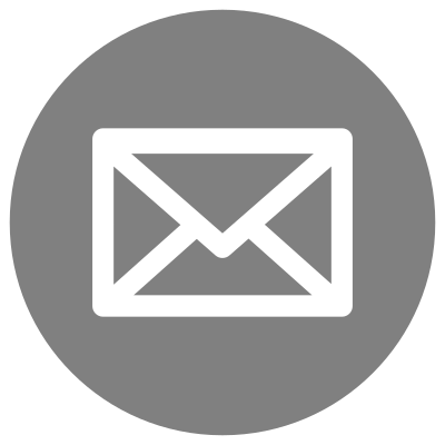 Mail Icon - White on Grey clipart