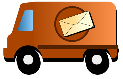 Mail van clipart