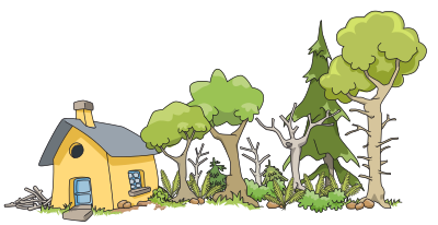 Maison dans le bois - House in woods clipart