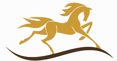 Majestic Running Horse (Cream) clipart