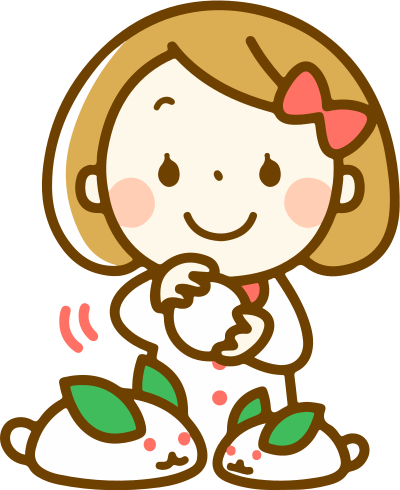Making Snow Rabbits clipart
