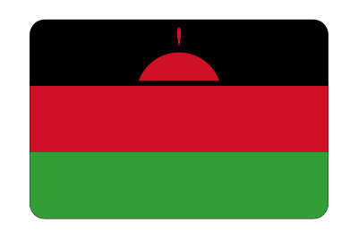Malawi flag (bevelled) clipart