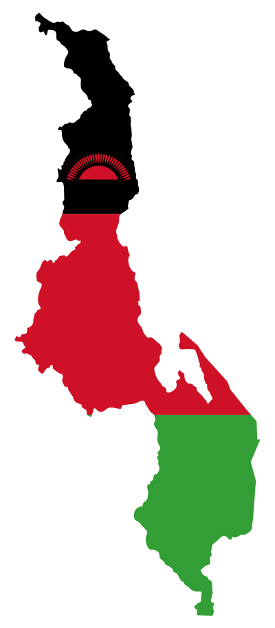 Malawi Flag Map clipart