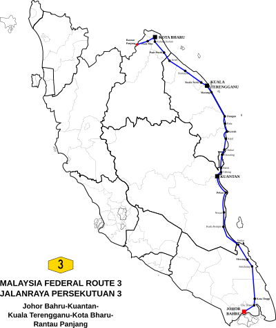 Malaysia Federal Route 3 clipart