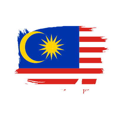 Malaysia flag brush stroke clipart