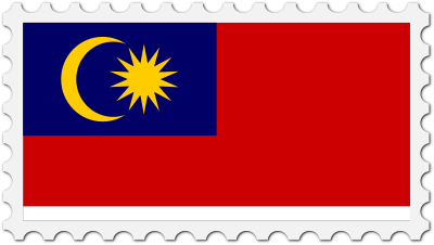 Malaysia flag stamp clipart