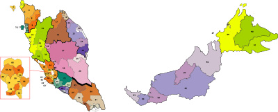 Malaysia Postcode Map clipart