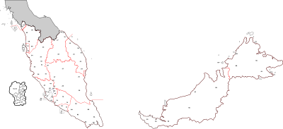 Malaysia Postcode Map (redraw) clipart