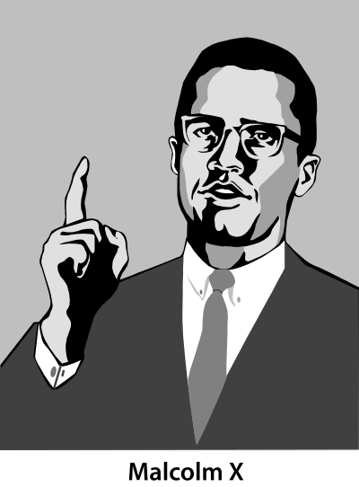 Malcolm x clipart