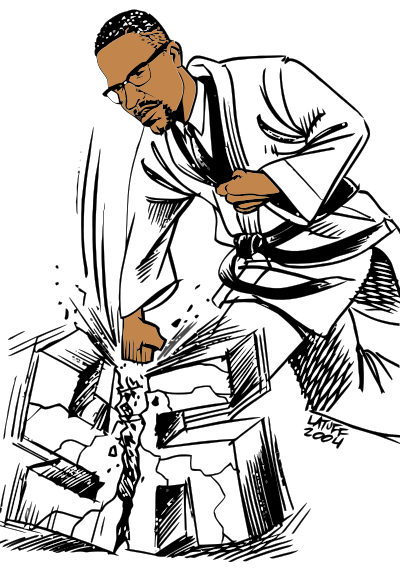Malcolm X Latuff 2004 clipart