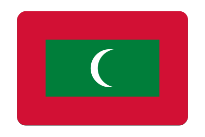 Maldives flag (bevelled) clipart