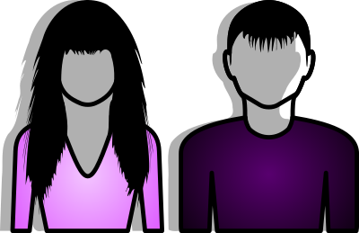 Male and female abstract clipart