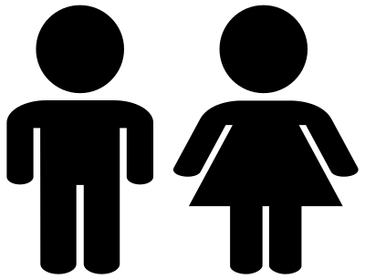 Male And Female Children Icons clipart