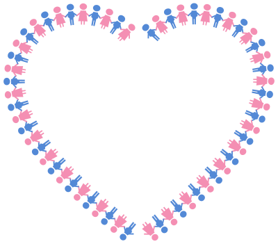 Male And Female Symbols Holding Hands Heart clipart