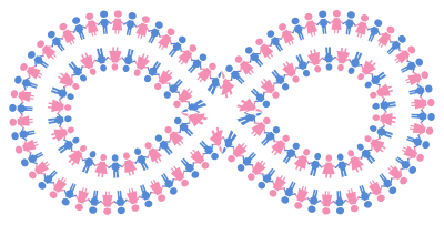 Male And Female Symbols Holding Hands Infinity clipart