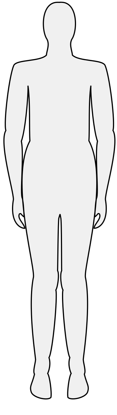 Male body silhouette clipart