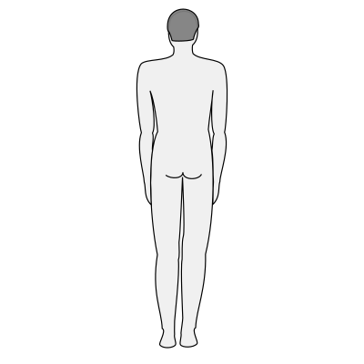 Male body silhouette - back clipart