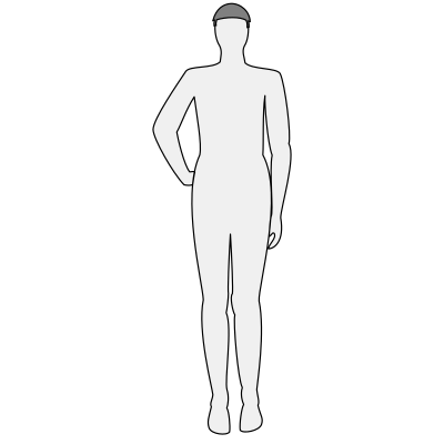 Male body silhouette - front clipart