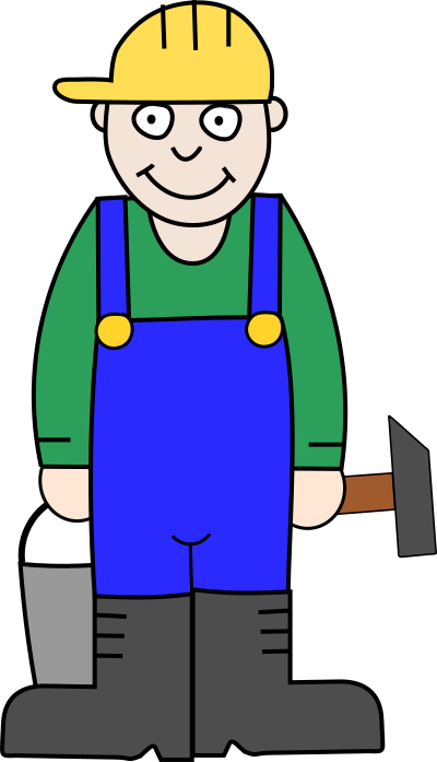 Male builder clipart