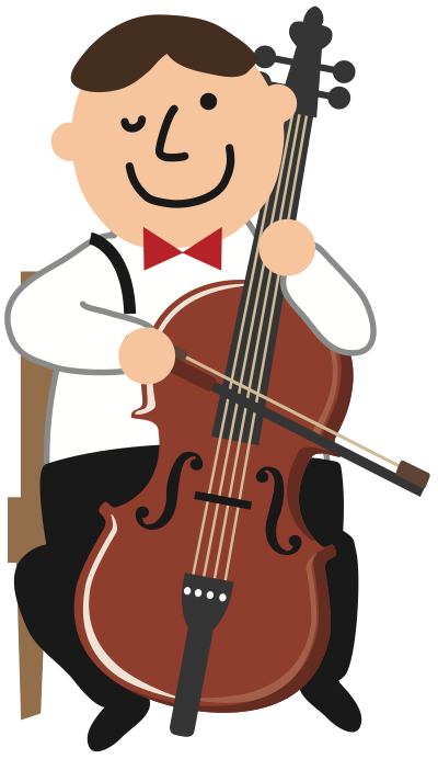 Male Cellist clipart